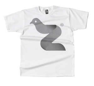 Bird Z Tee — White (Halftone)