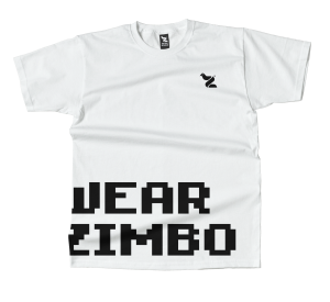 WEAR ZIMBO Bold Text Tee — White