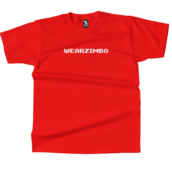 WEAR ZIMBO Bold Text Tee — Red