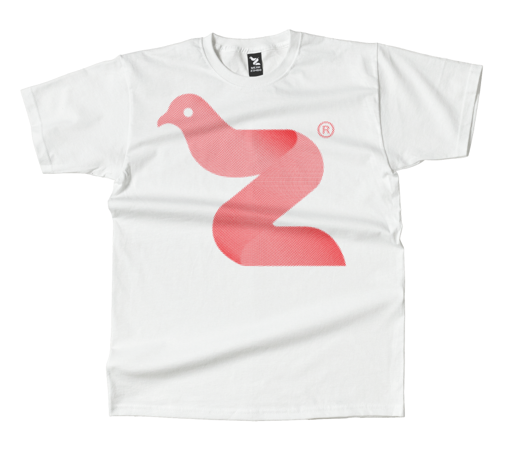 Bird Z Tee — Red (Halftone)
