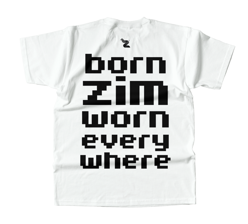 Born Zim Worn Everywhere Tee — White (Black)